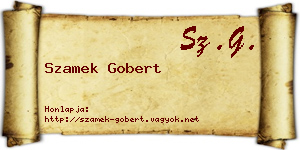 Szamek Gobert névjegykártya